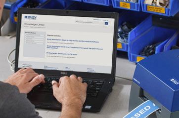 Laptop showing service page