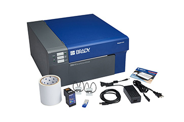 A Brady printer with accessories.