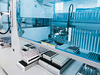 Clinical laboratory and blood bank with fully automated equipment.