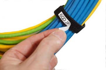 Label applied to cable bundle